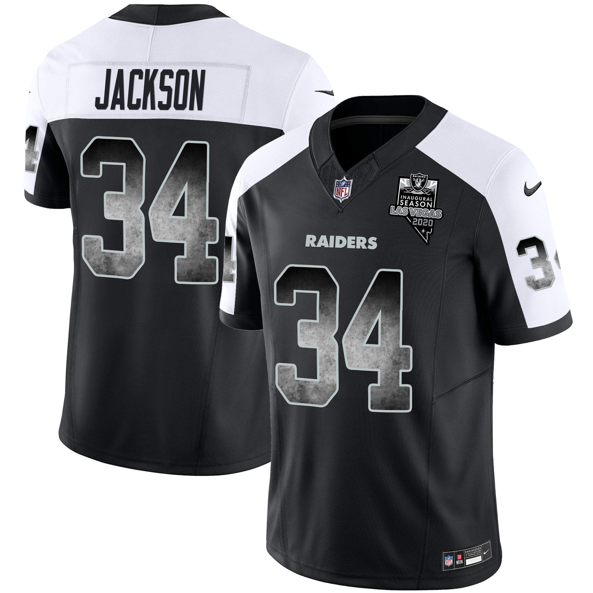 Men's Raiders Arch Smoke Vapor Jersey - All Stitched
