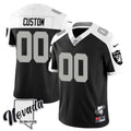 Custom Las Vegas Raiders 2023 Nevada Sliver State Patch Jersey - All Stitched
