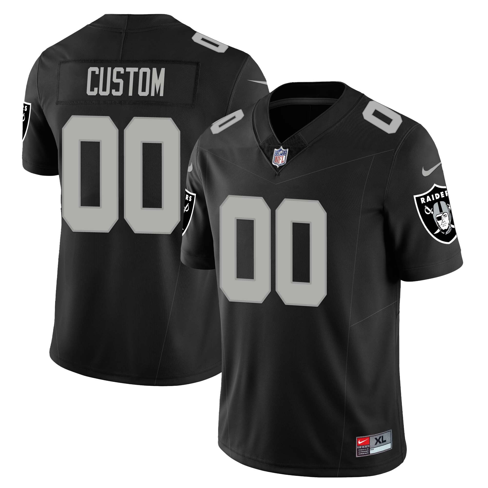 Custom Las Vegas Raiders 2023 Nevada Sliver State Patch Jersey - All Stitched