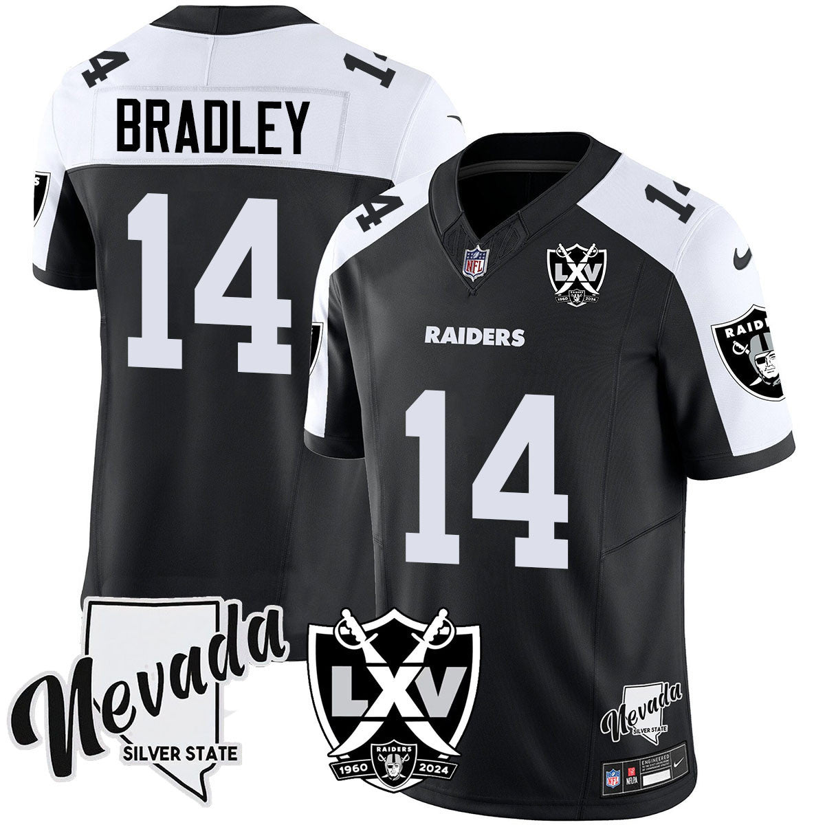 Men's Raiders 2024 Vapor Limited Jersey - 65th Anniversary - All Stitched