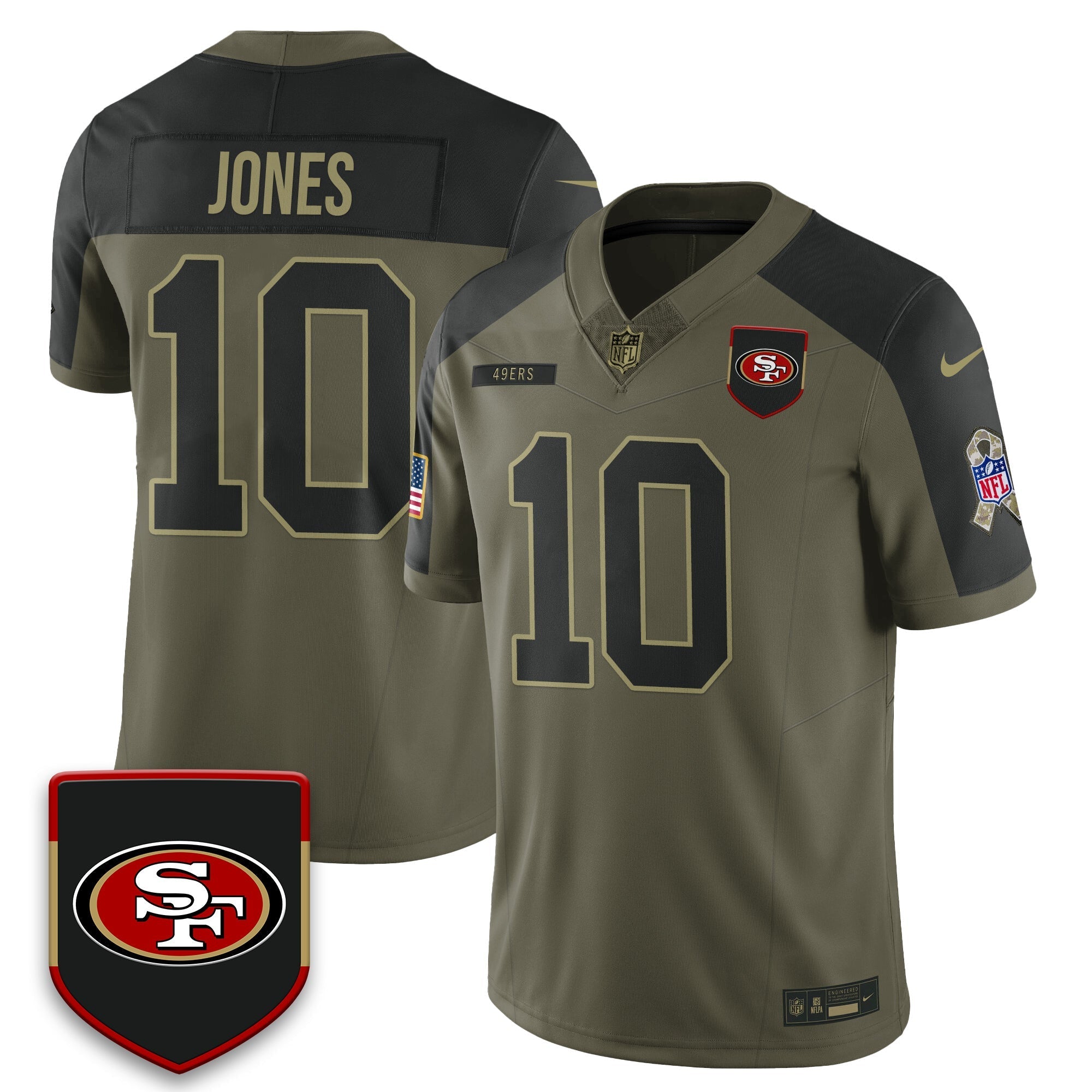 San Francisco 49ers 2025 Salute to Service Limited Jersey - All Stitched