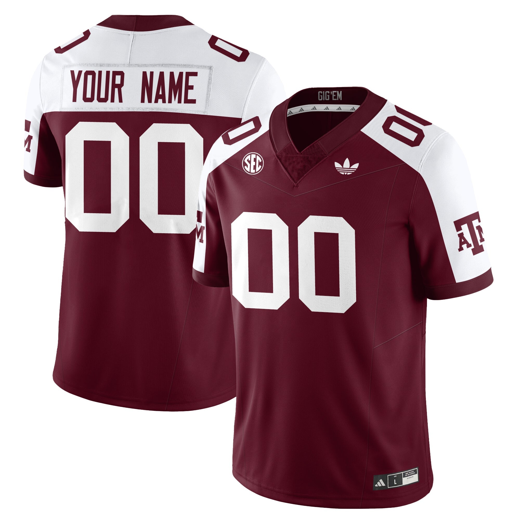 Texas A&M Aggies Football 1975 Throwback Custom Jersey - All Stitched