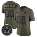 Dallas Cowboys 2025 Salute to Service Limited Custom Jersey - All Stitched