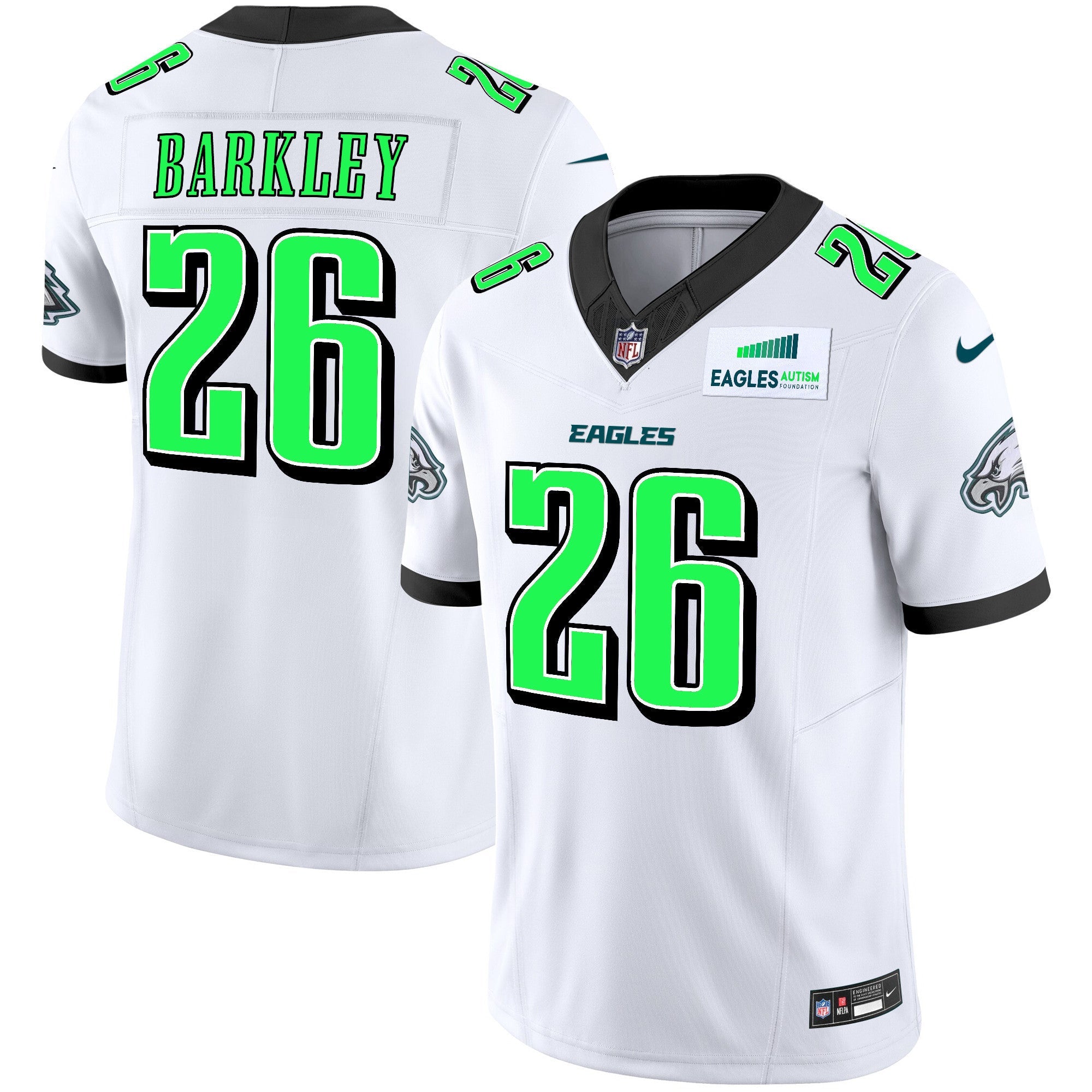 Men's Eagles Autism Foundation Patch Vapor Limited Jersey - All Stitched
