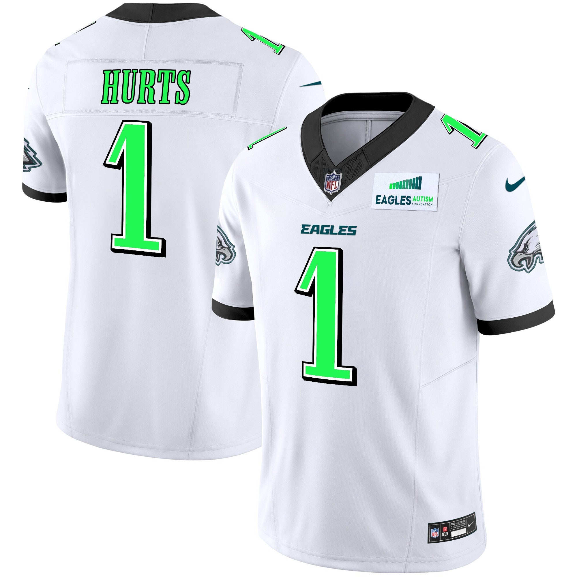 Men's Eagles Autism Foundation Patch Vapor Limited Jersey - All Stitched