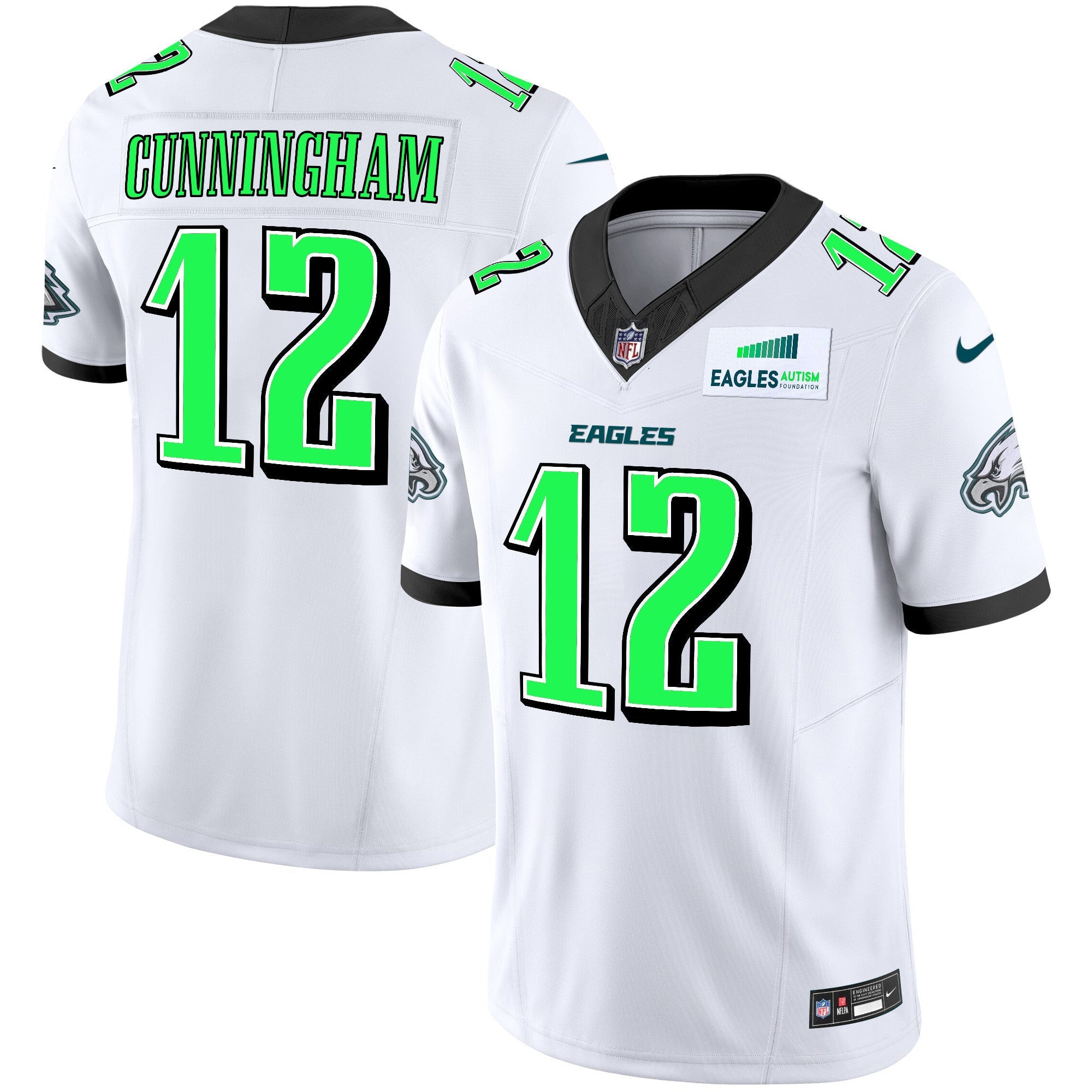 Men's Eagles Autism Foundation Patch Vapor Limited Jersey - All Stitched