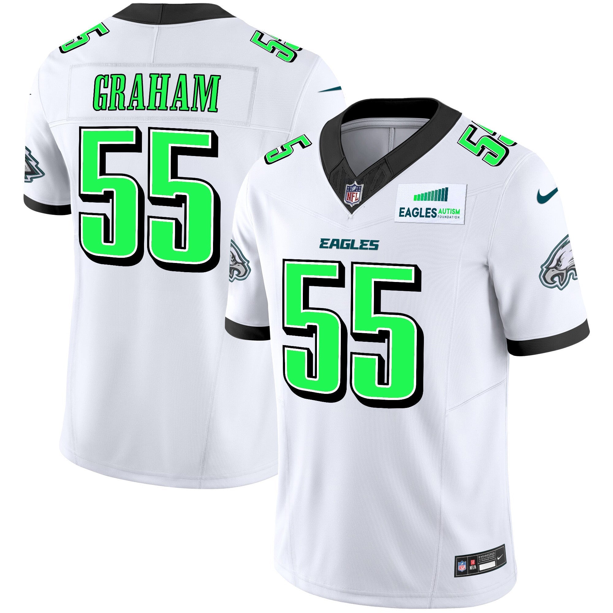 Men's Eagles Autism Foundation Patch Vapor Limited Jersey - All Stitched