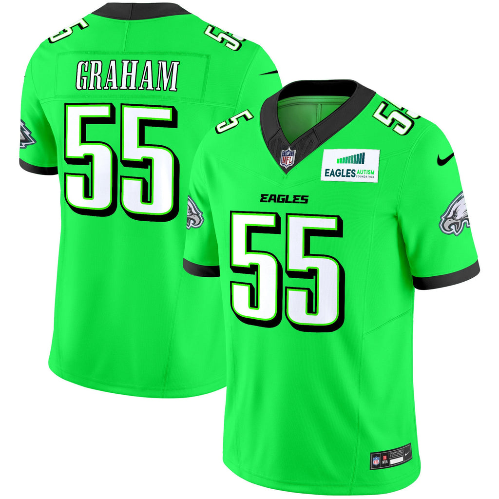 Men's Eagles Autism Foundation Patch Vapor Limited Jersey - All Stitched