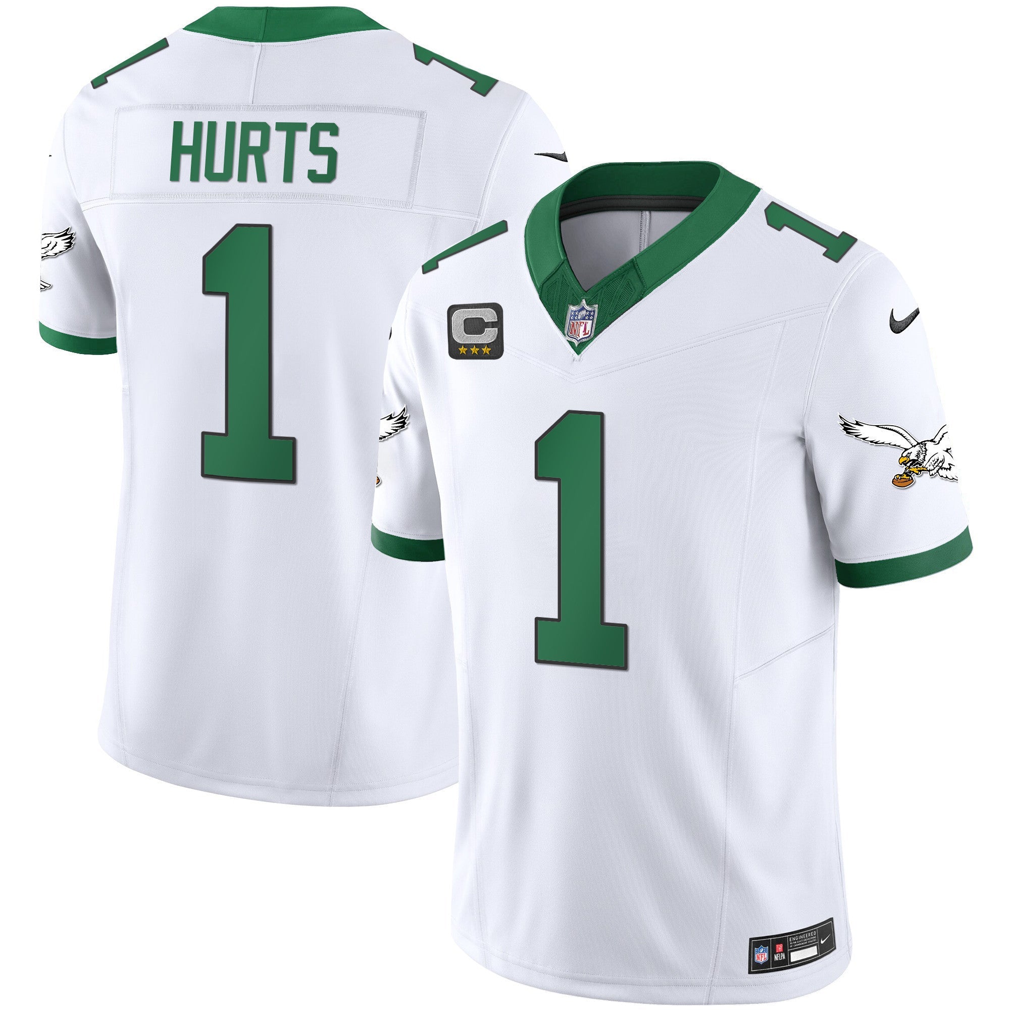 Men's Eagles Throwback Kelly Vapor Limited Jersey - All Stitched