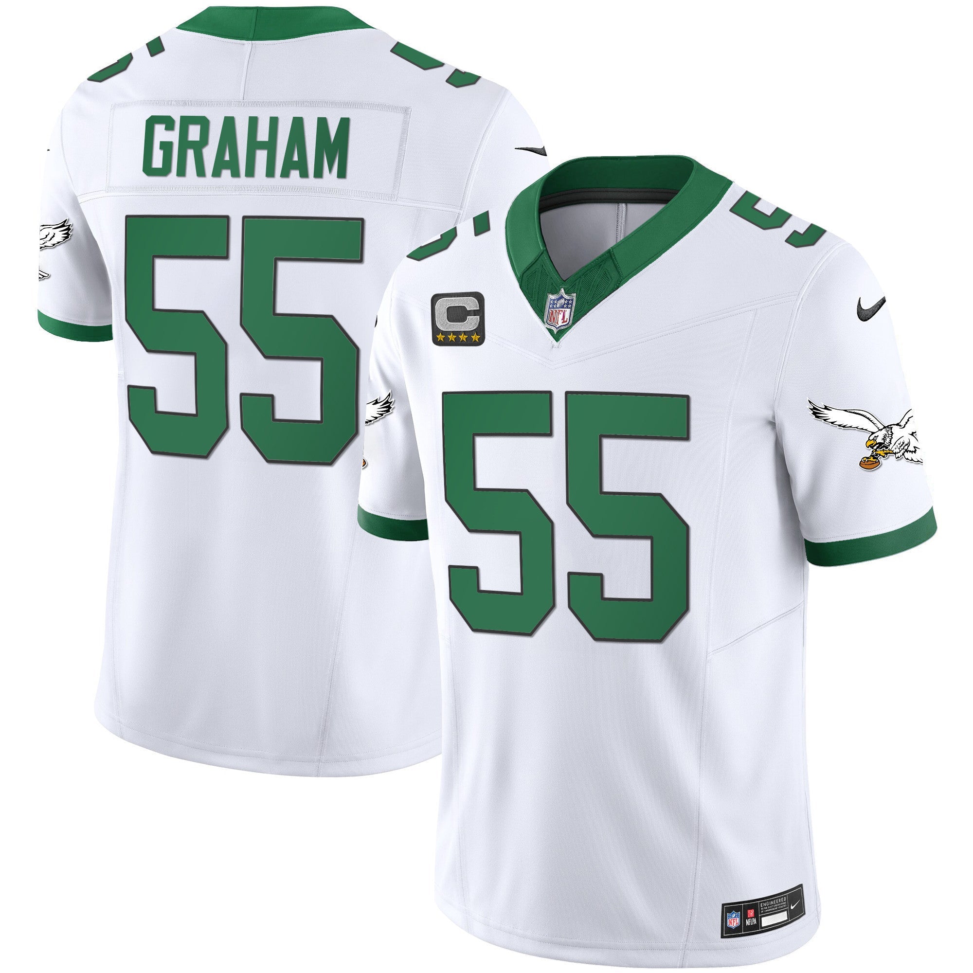 Men's Eagles Throwback Kelly Vapor Limited Jersey - All Stitched