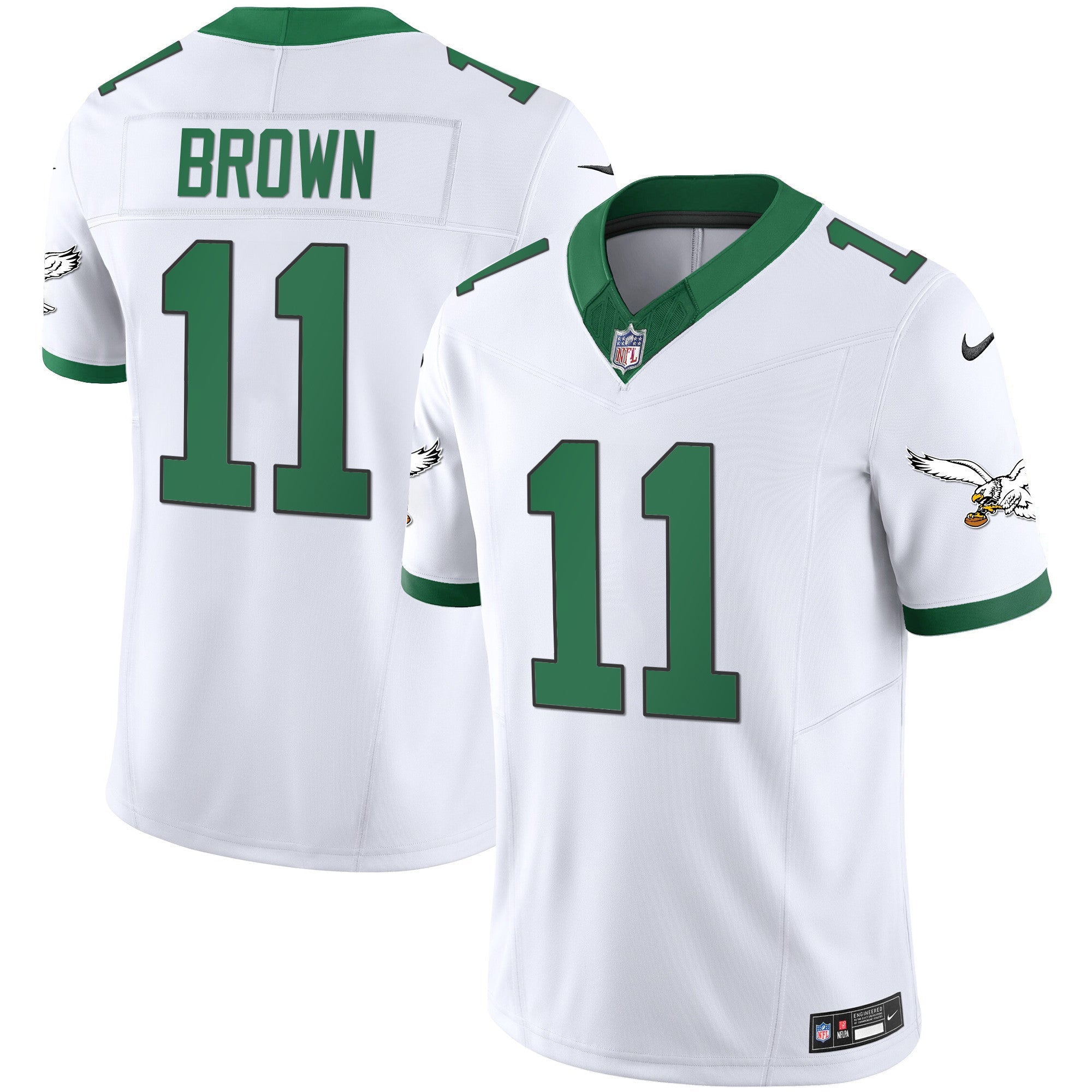 Men's Eagles Throwback Kelly Vapor Limited Jersey - All Stitched