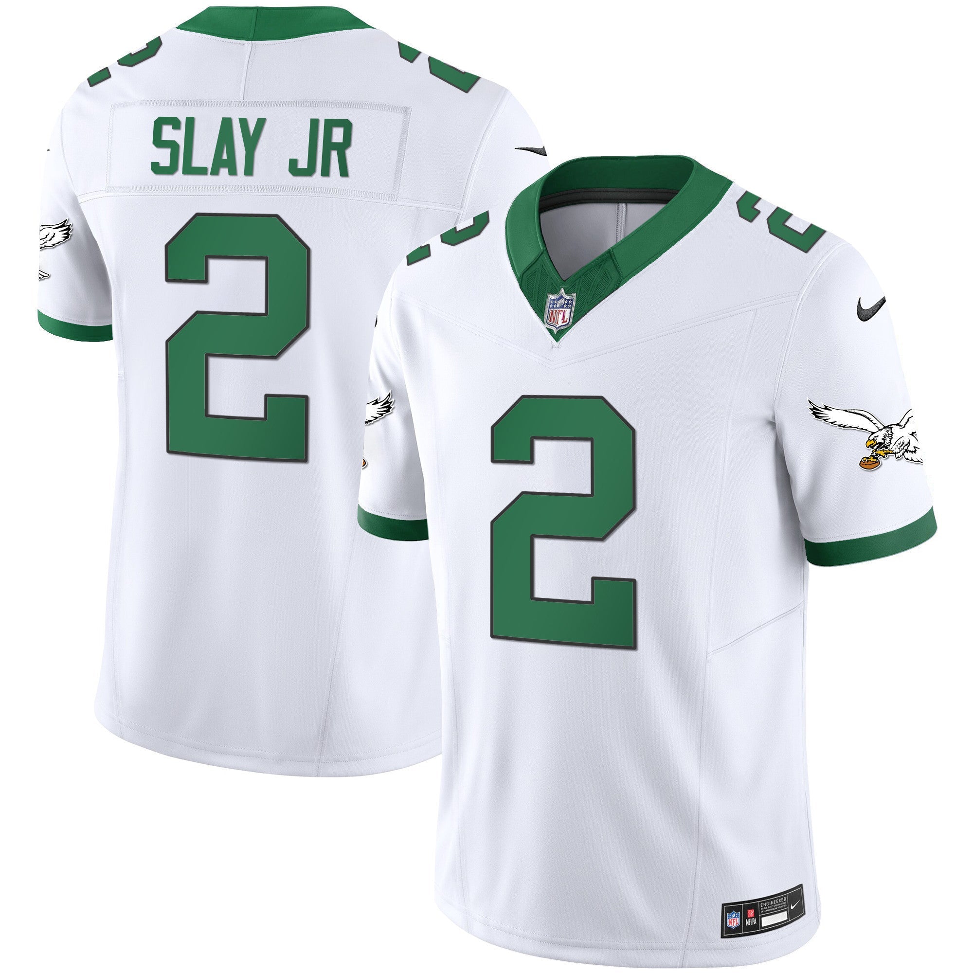 Men's Eagles Throwback Kelly Vapor Limited Jersey - All Stitched