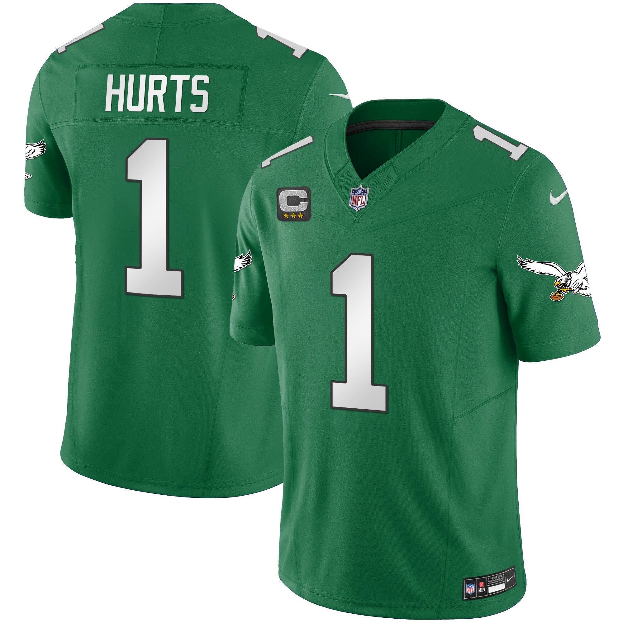 Men's Eagles Throwback Kelly Vapor Limited Jersey - All Stitched