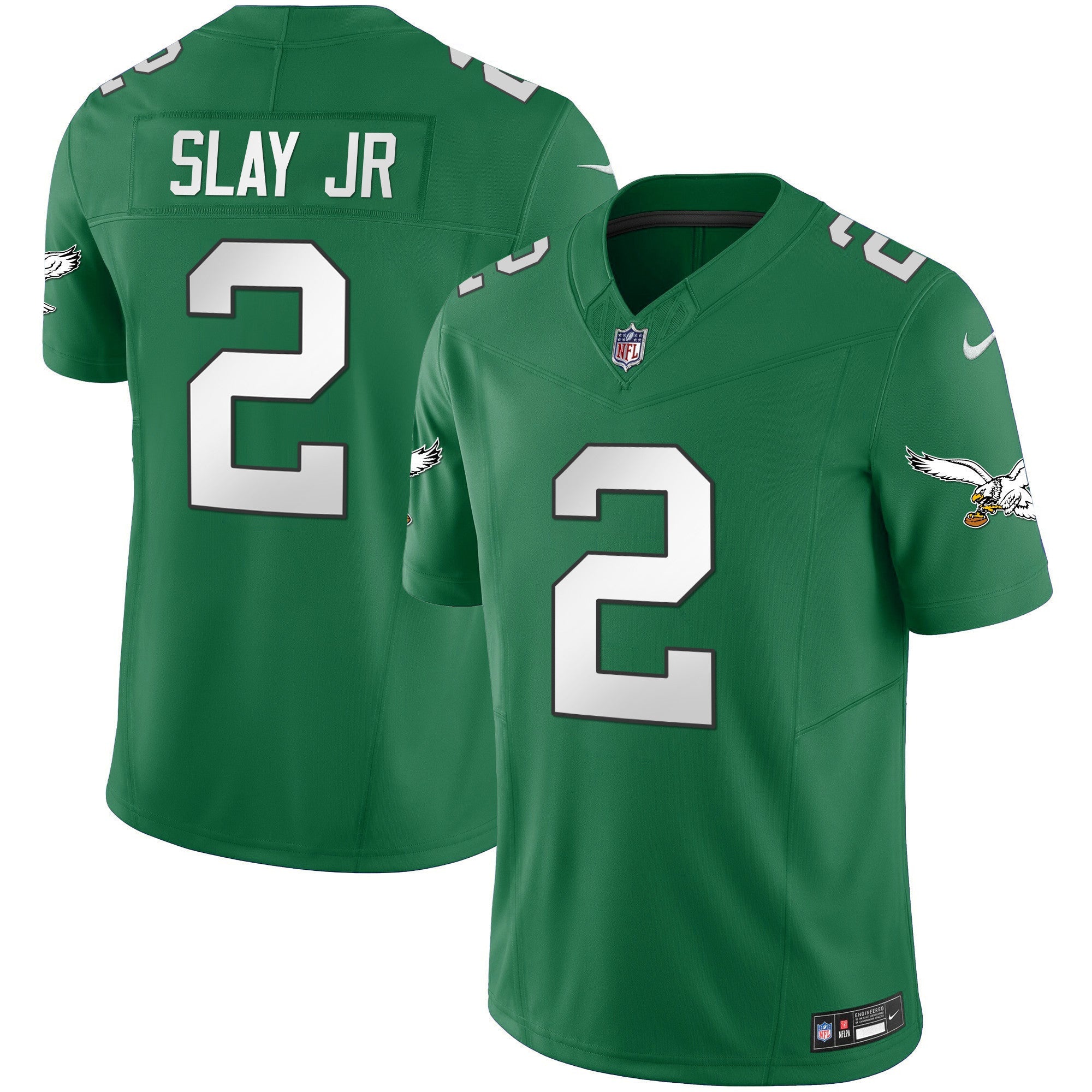 Men's Eagles Throwback Kelly Vapor Limited Jersey - All Stitched