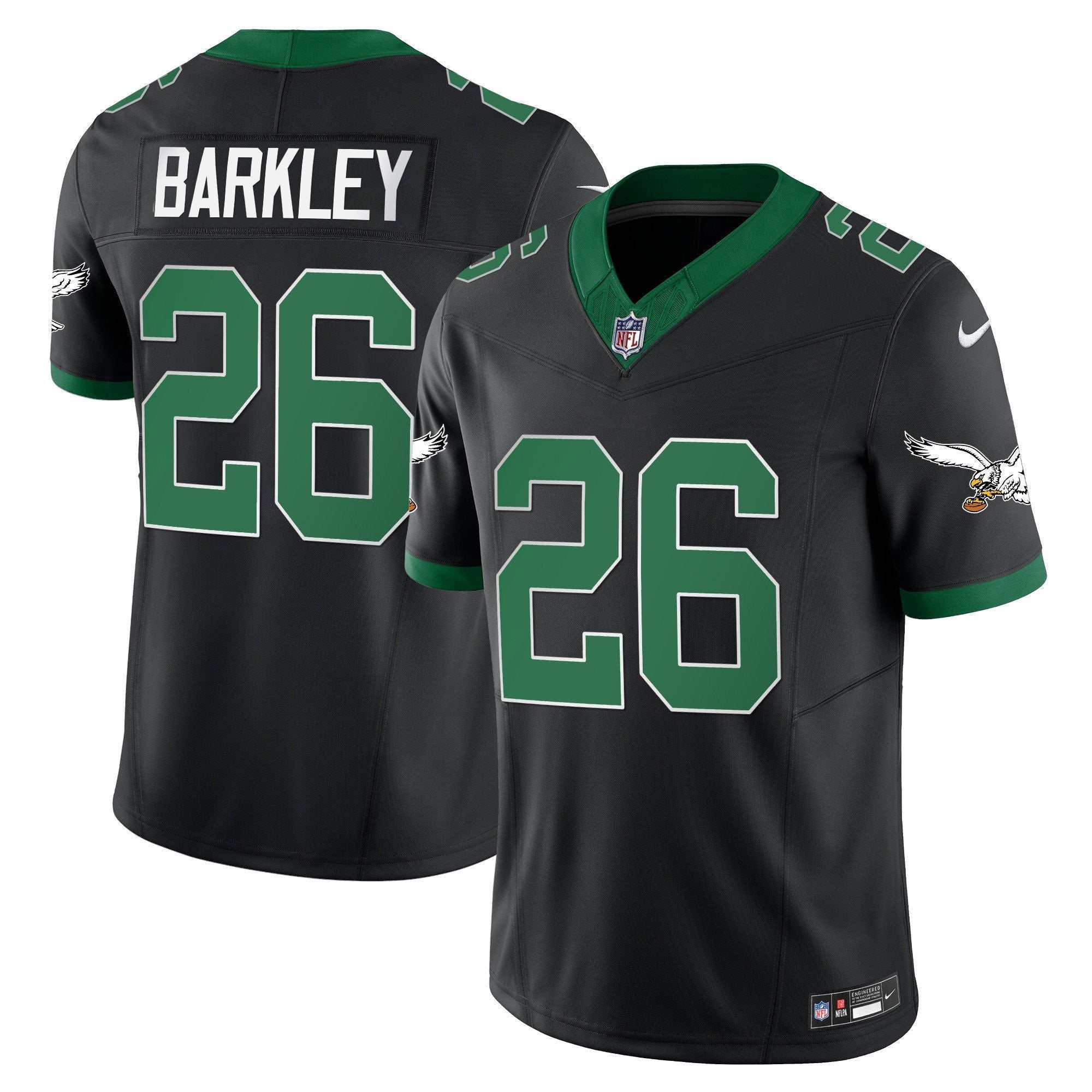 Men's Eagles Throwback Kelly Vapor Limited Jersey - All Stitched
