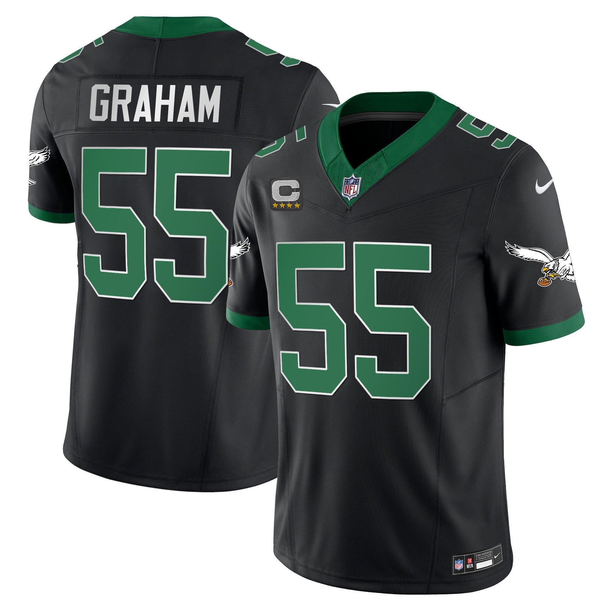 Men's Eagles Throwback Kelly Vapor Limited Jersey - All Stitched