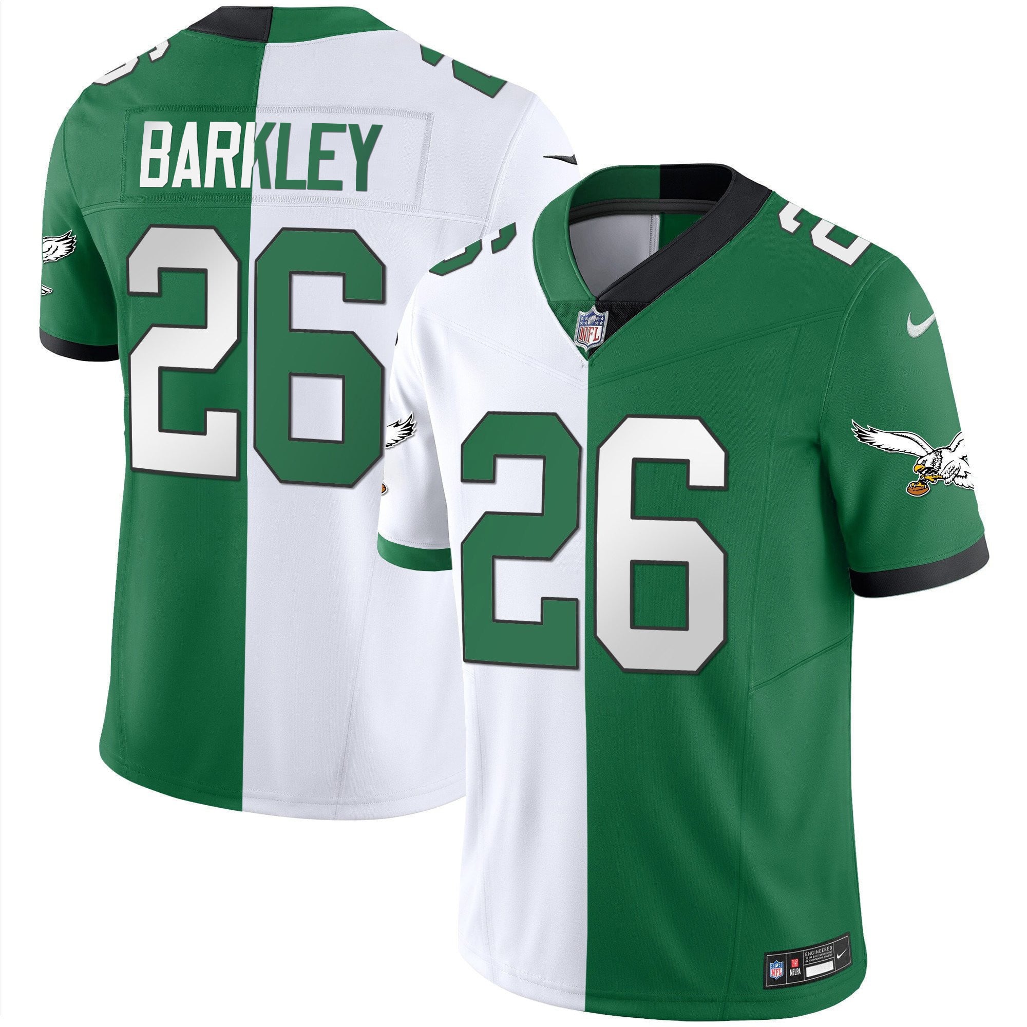 Men's Eagles Throwback Kelly Vapor Limited Jersey - All Stitched