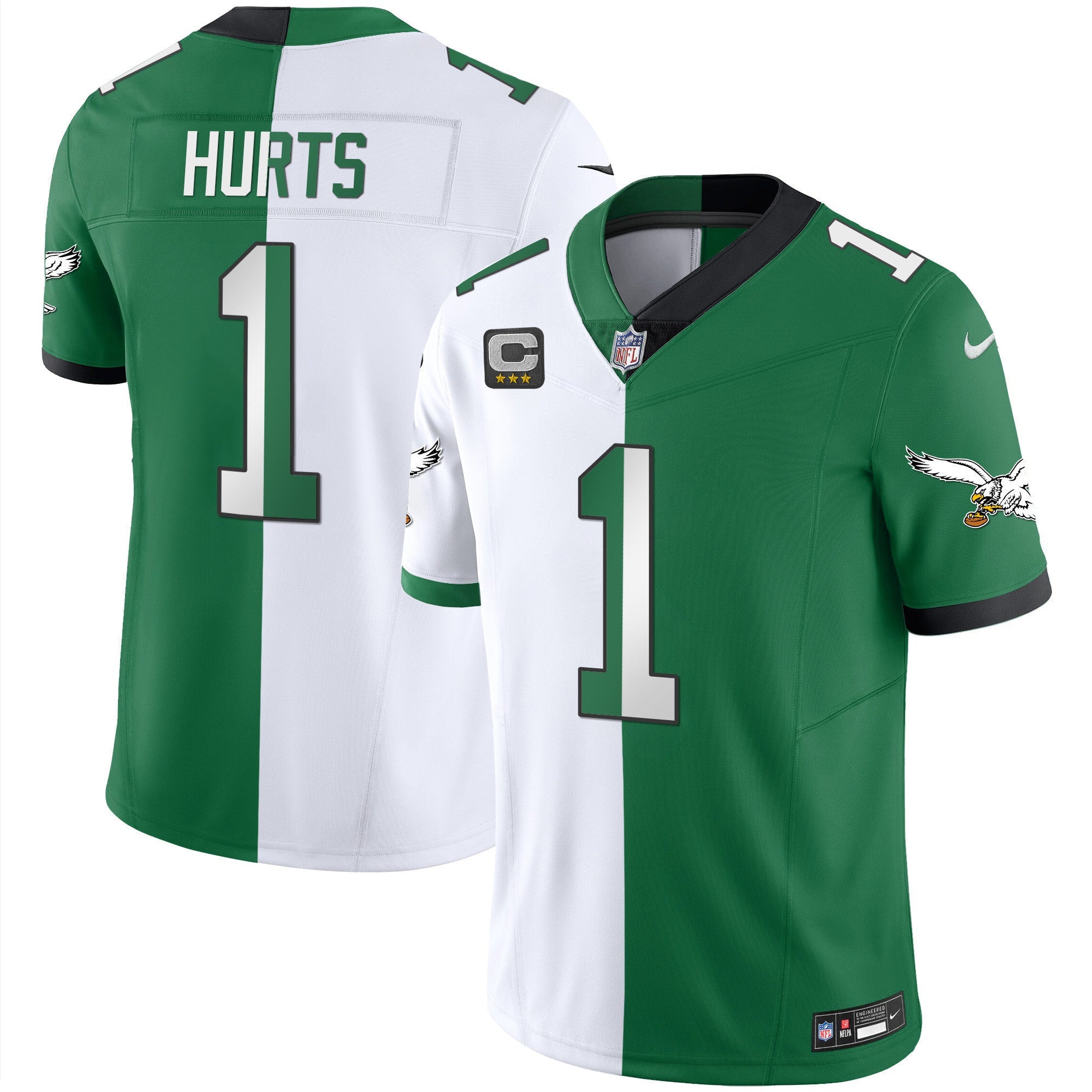 Men's Eagles Throwback Kelly Vapor Limited Jersey - All Stitched