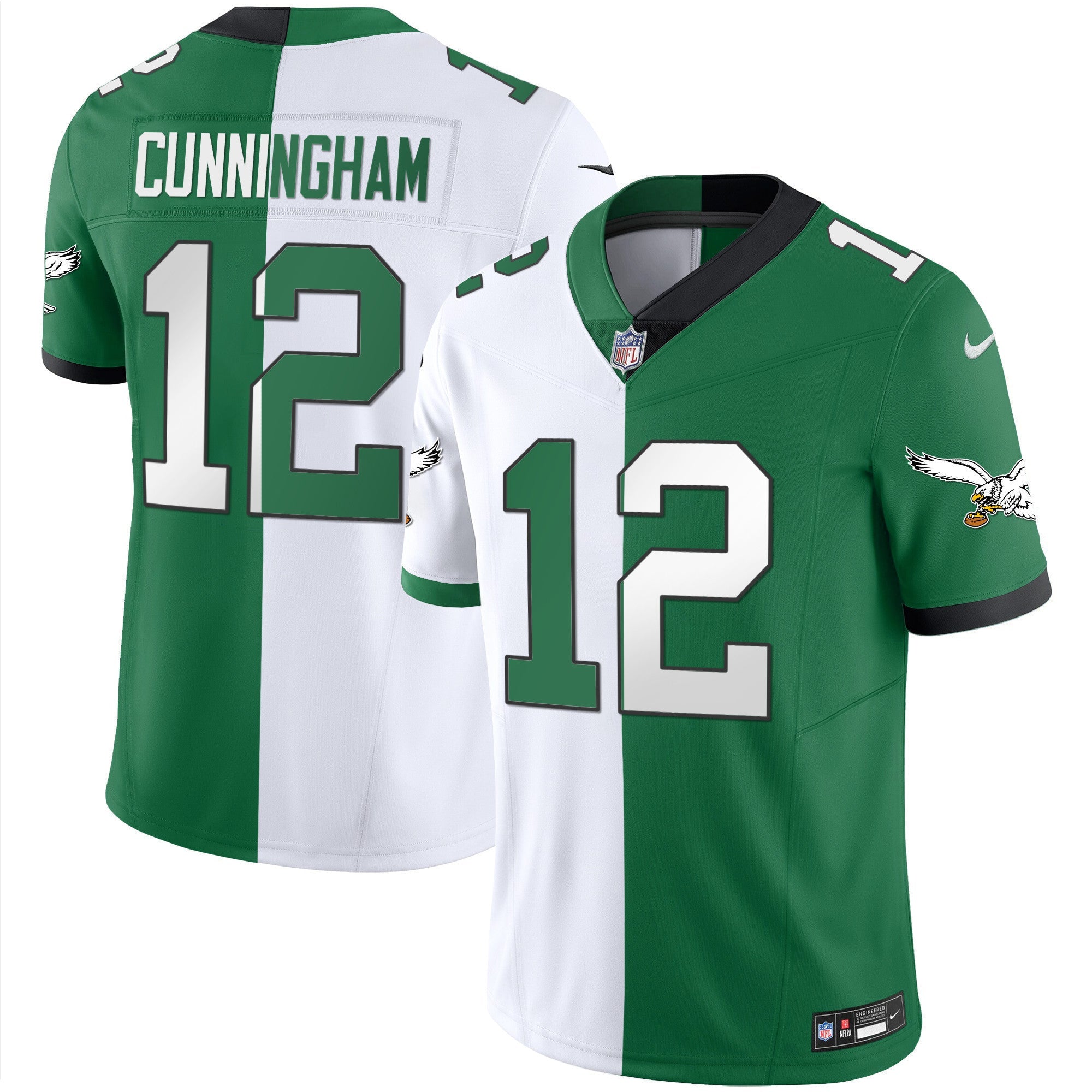 Men's Eagles Throwback Kelly Vapor Limited Jersey - All Stitched