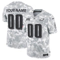 Arctic Camo Philadelphia Eagles 2024 Salute to Service Custom Jersey - All Stitched