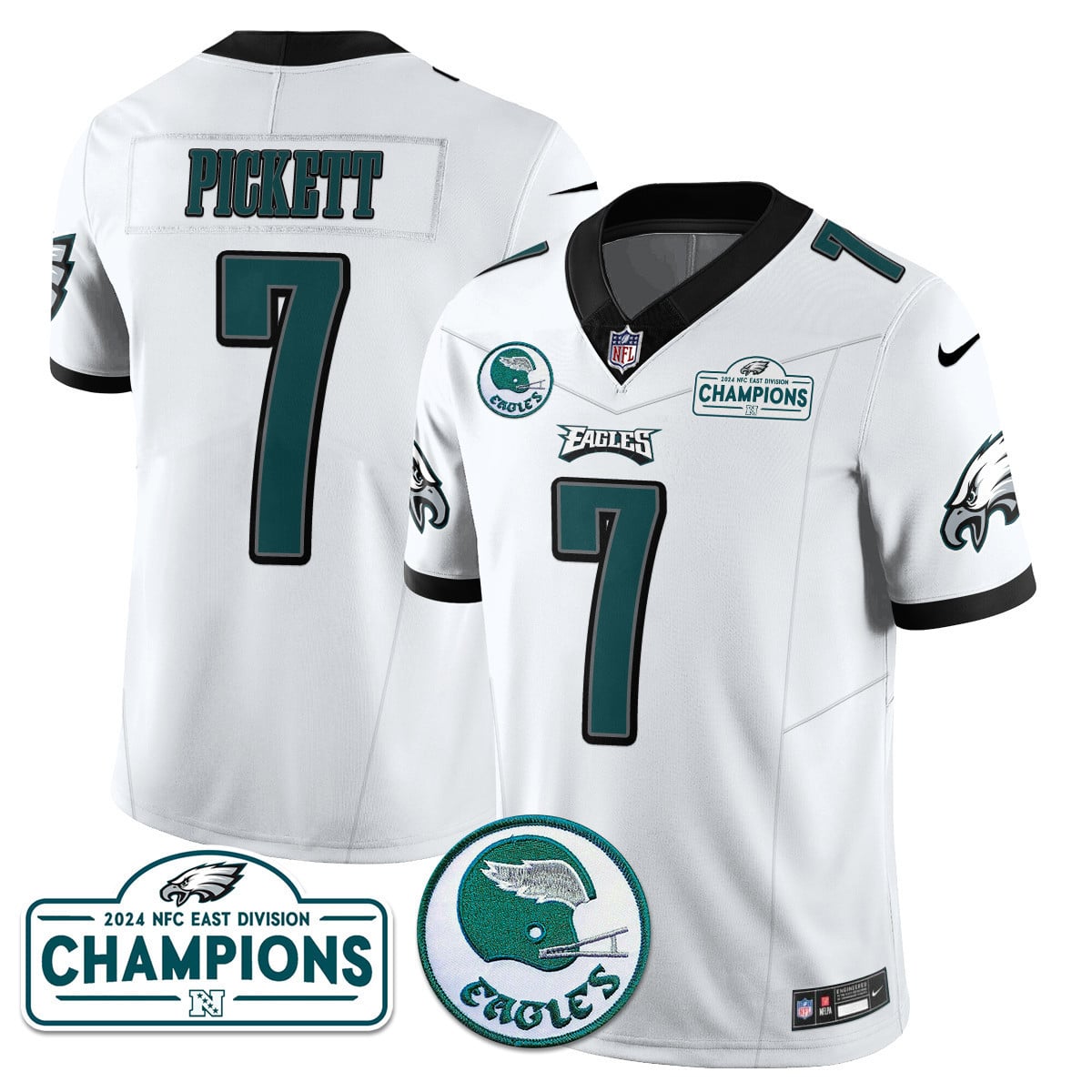 Men's Philadelphia Eagles 2024 NFC East Division Champions Jersey N2 - All Stitched