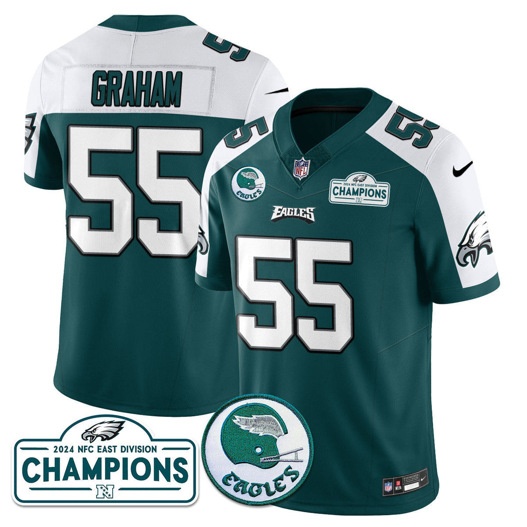 Men's Philadelphia Eagles 2024 NFC East Division Champions Jersey N2 - All Stitched