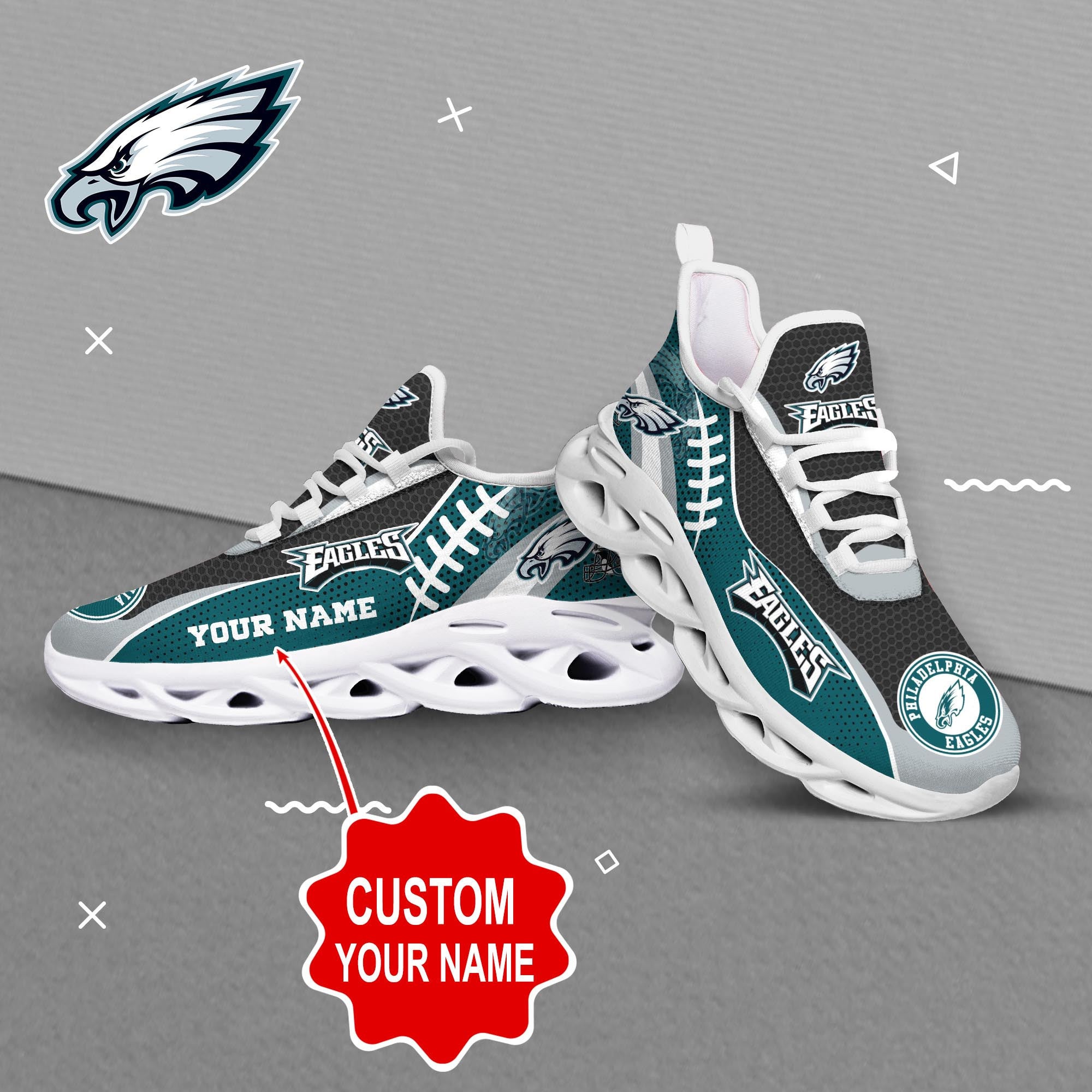 Philadelphia Eagles NFL-Shoes Custom T-43258