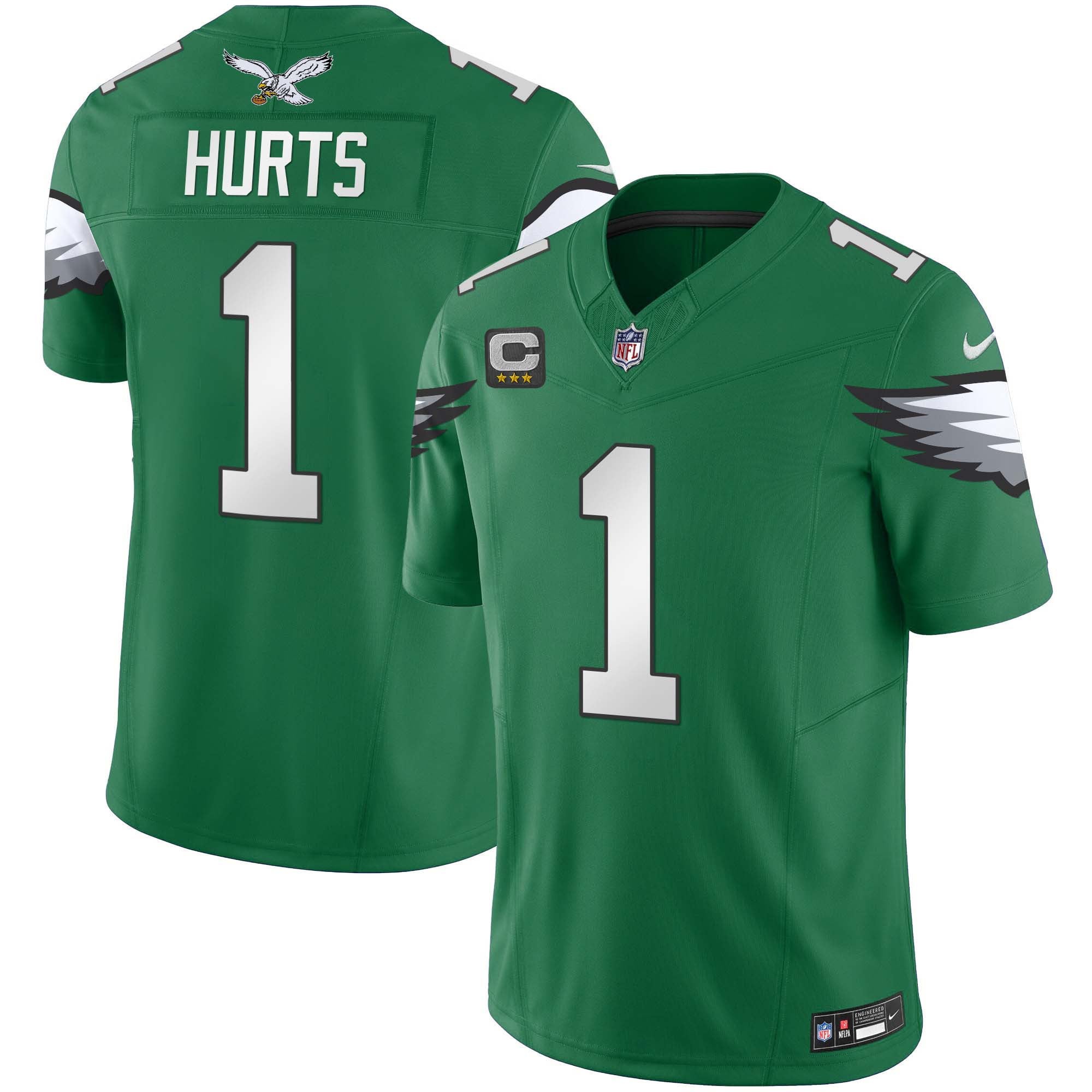 Men's Eagles Kelly Green Vapor Limited Jersey V3 - All Stitched