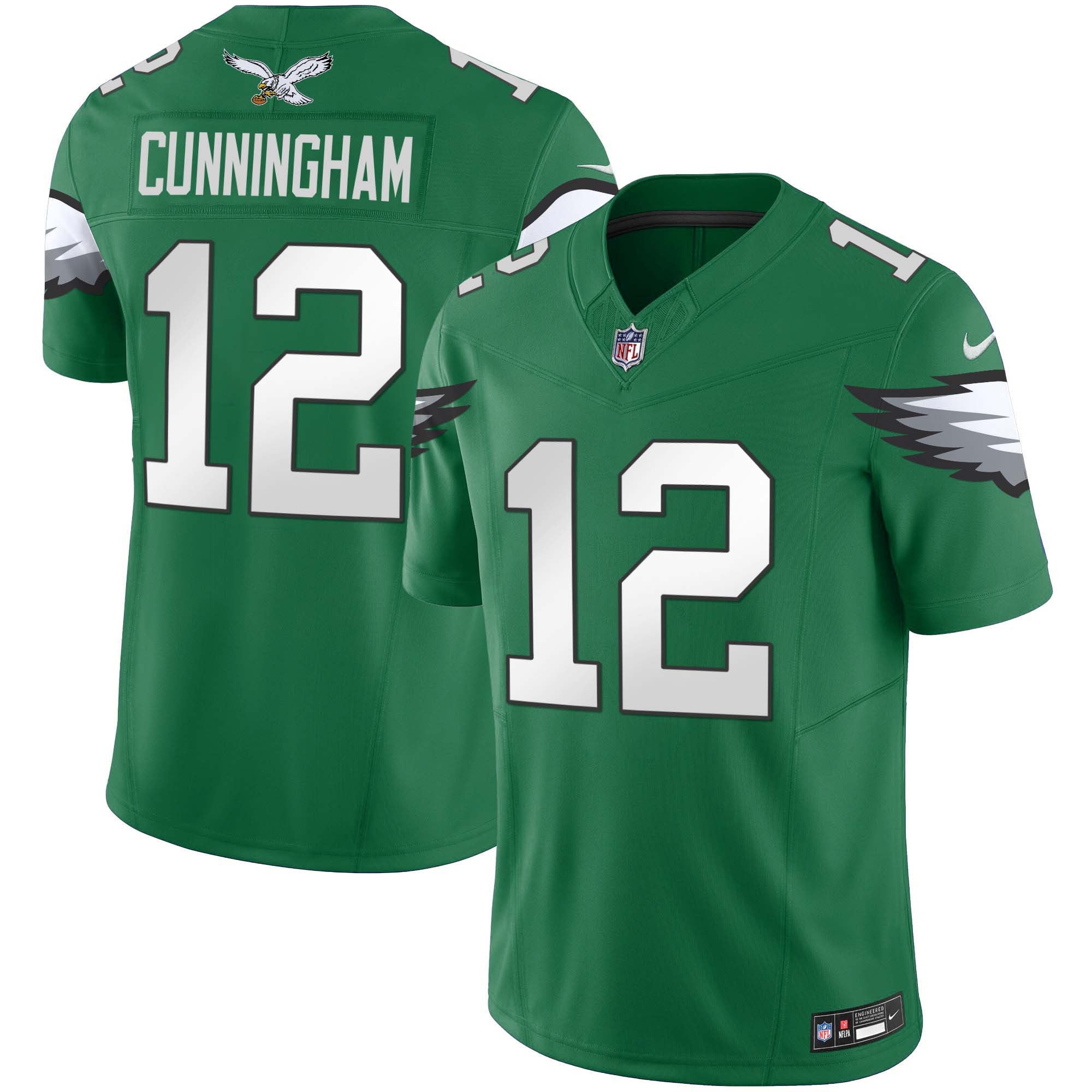 Men's Eagles Kelly Green Vapor Limited Jersey V3 - All Stitched
