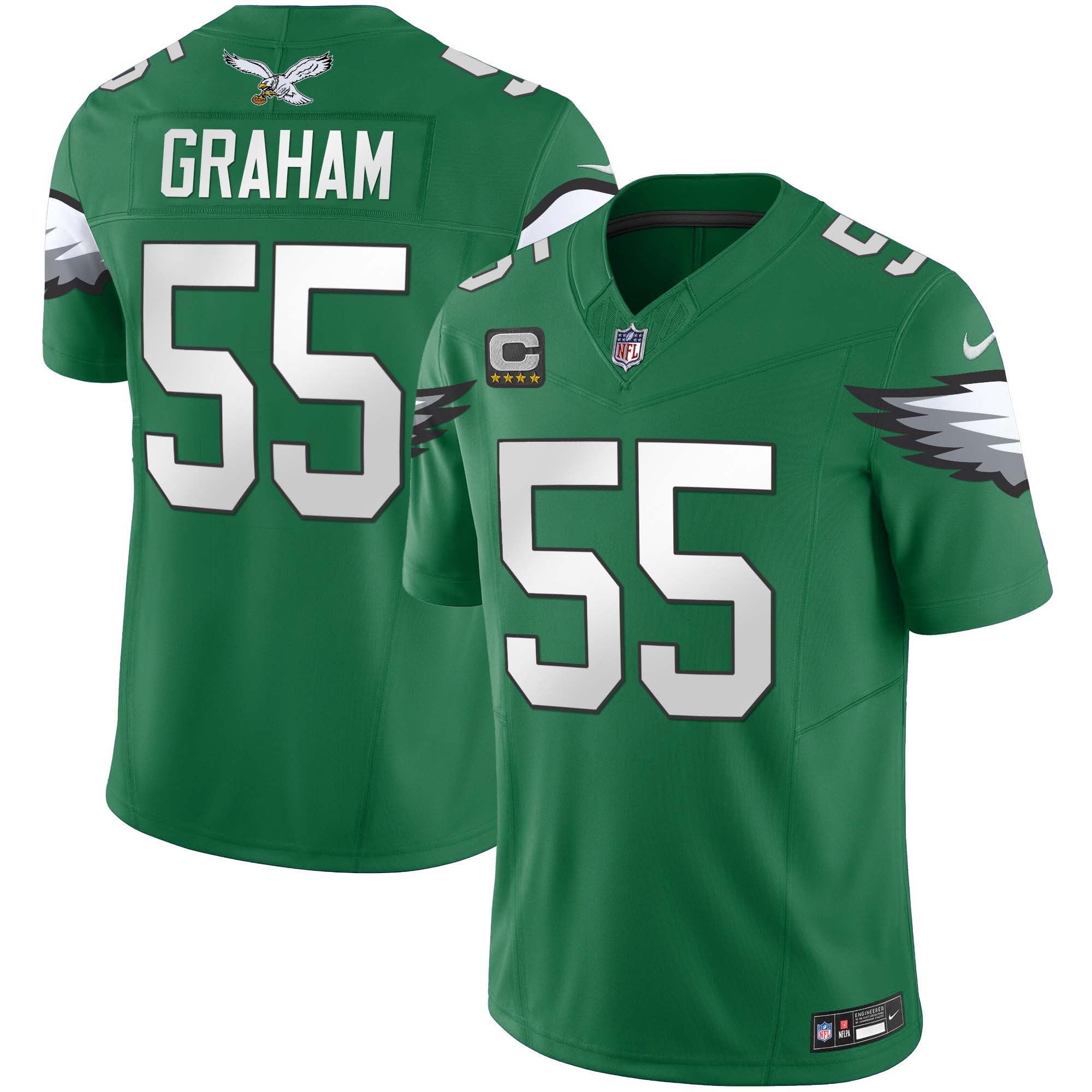 Men's Eagles Kelly Green Vapor Limited Jersey V3 - All Stitched
