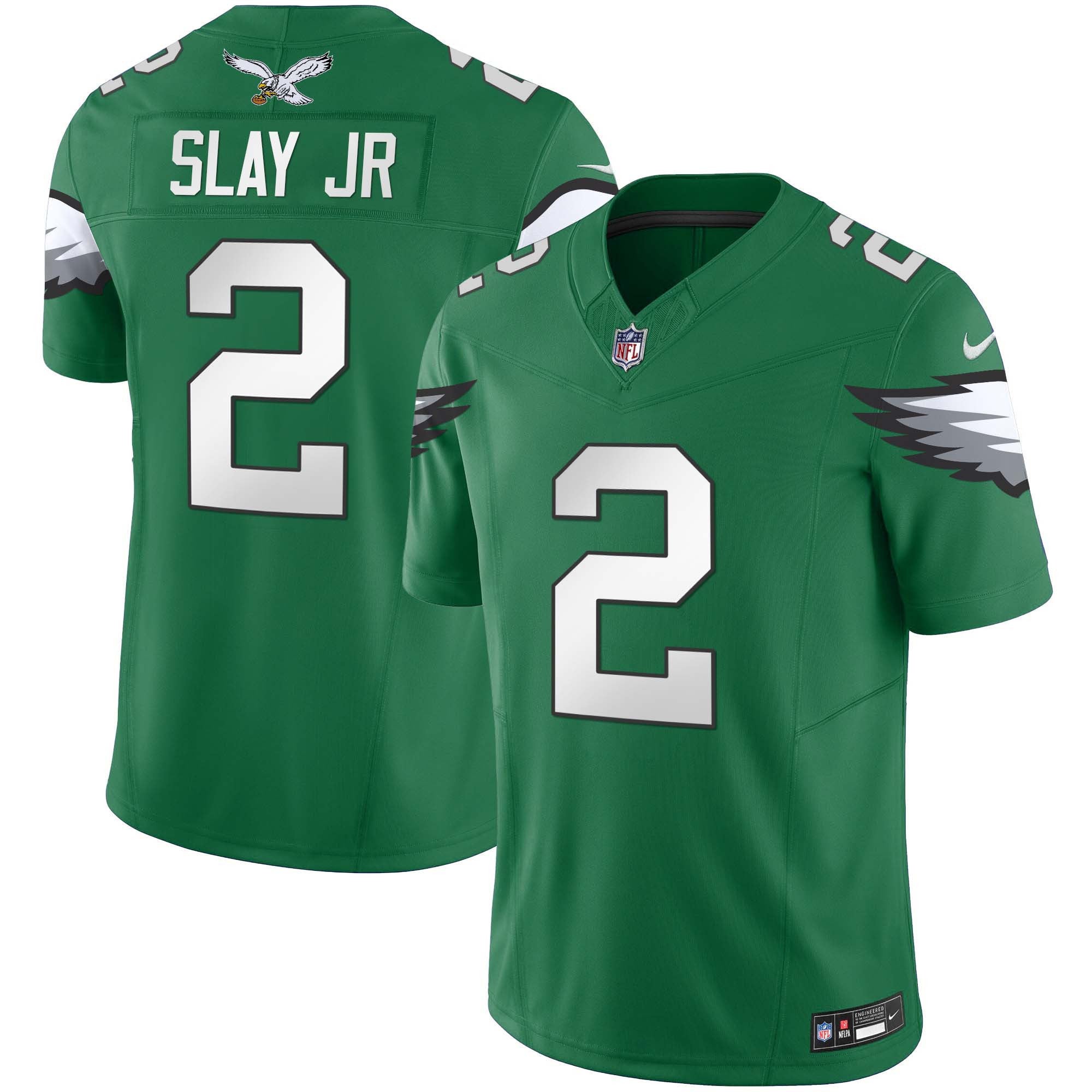 Men's Eagles Kelly Green Vapor Limited Jersey V3 - All Stitched