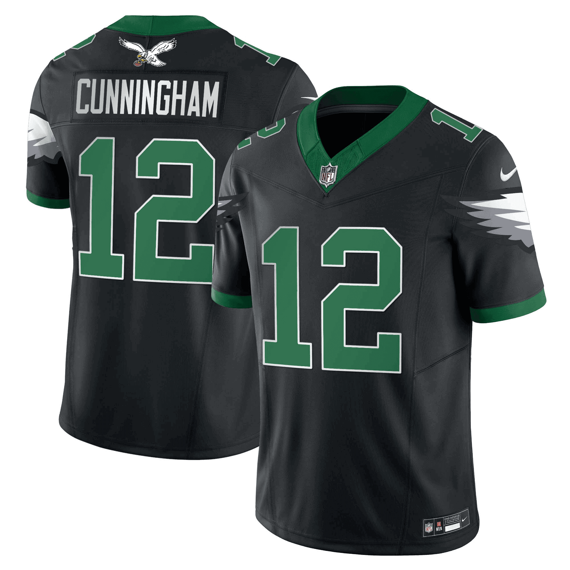 Men's Eagles Kelly Green Vapor Limited Jersey V3 - All Stitched