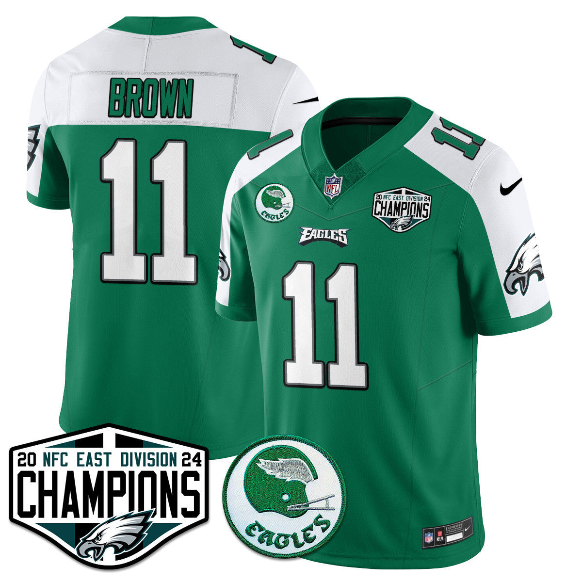 Men's Philadelphia Eagles 2024 NFC East Division Champions Jersey - All Stitched