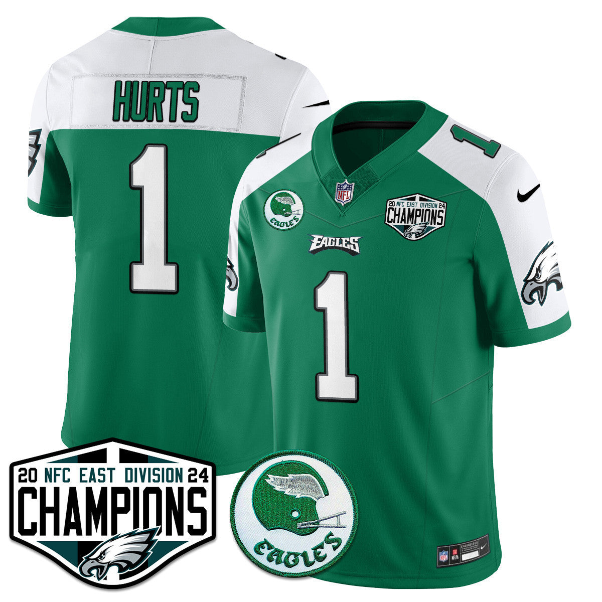 Men's Philadelphia Eagles 2024 NFC East Division Champions Jersey - All Stitched