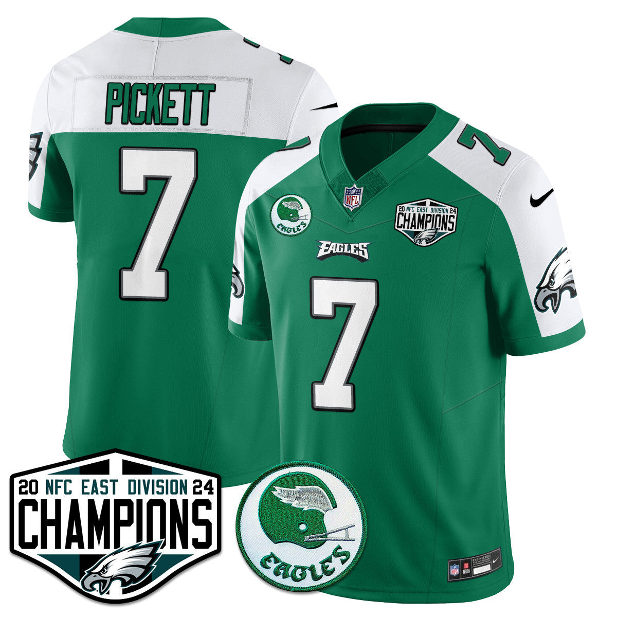 Men's Philadelphia Eagles 2024 NFC East Division Champions Jersey - All Stitched