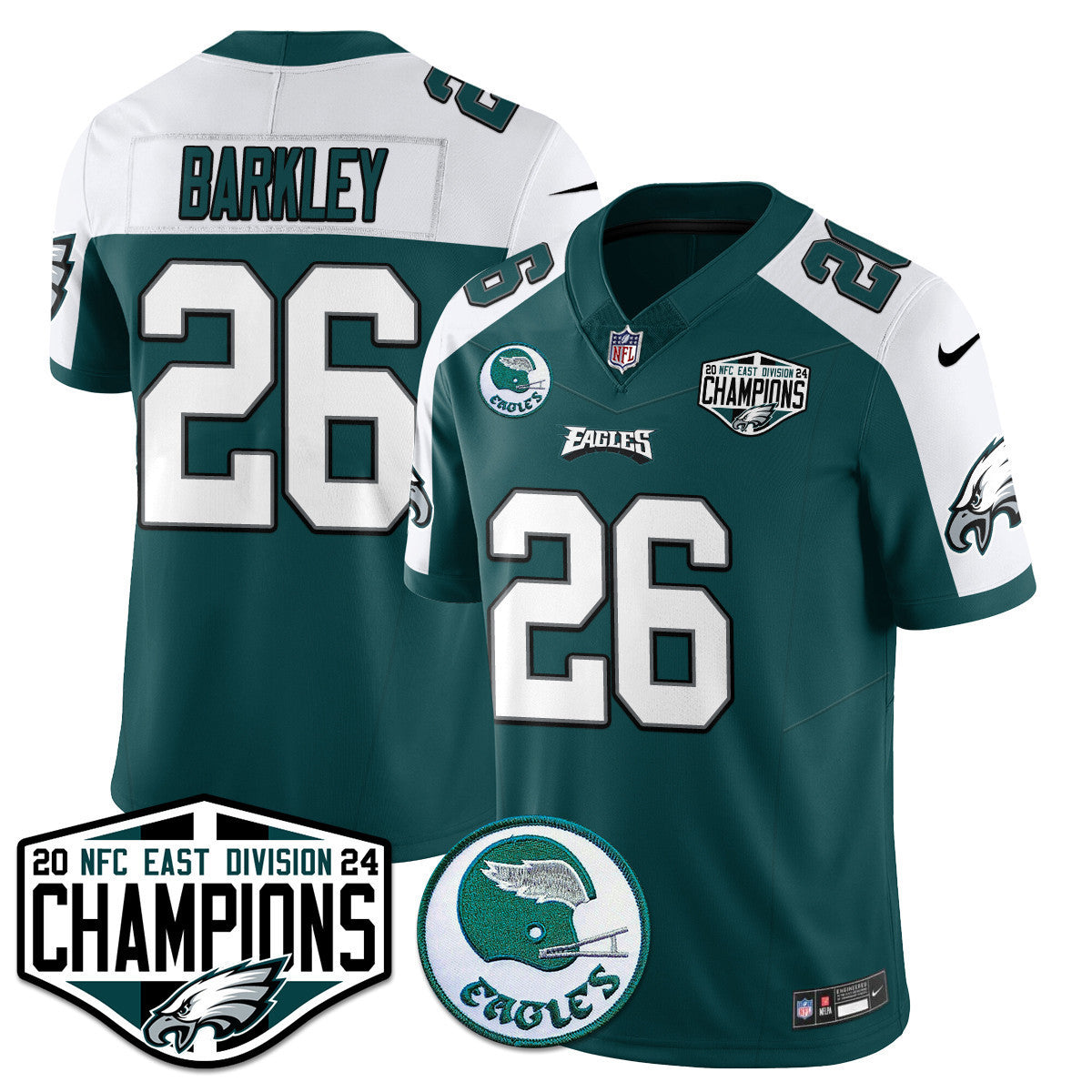 Men's Philadelphia Eagles 2024 NFC East Division Champions Jersey - All Stitched