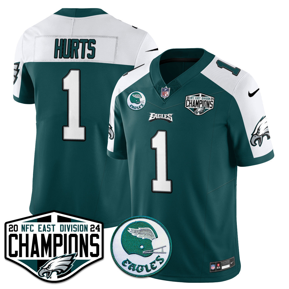 Men's Philadelphia Eagles 2024 NFC East Division Champions Jersey - All Stitched