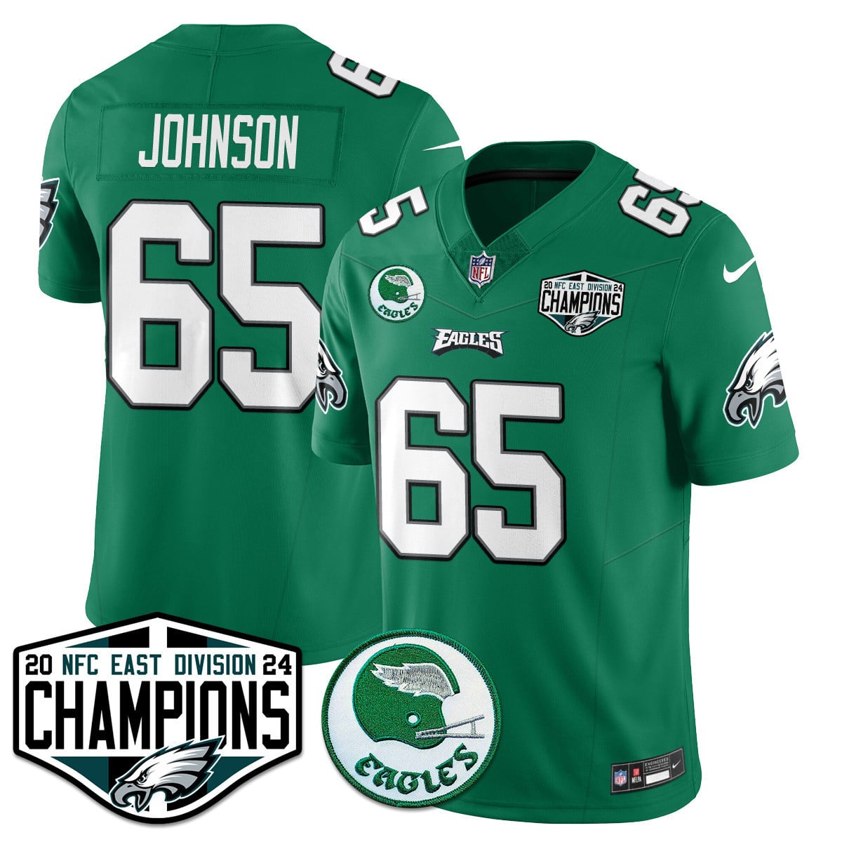 Men's Philadelphia Eagles 2024 NFC East Division Champions Jersey - All Stitched