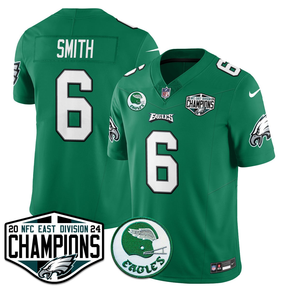Men's Philadelphia Eagles 2024 NFC East Division Champions Jersey - All Stitched