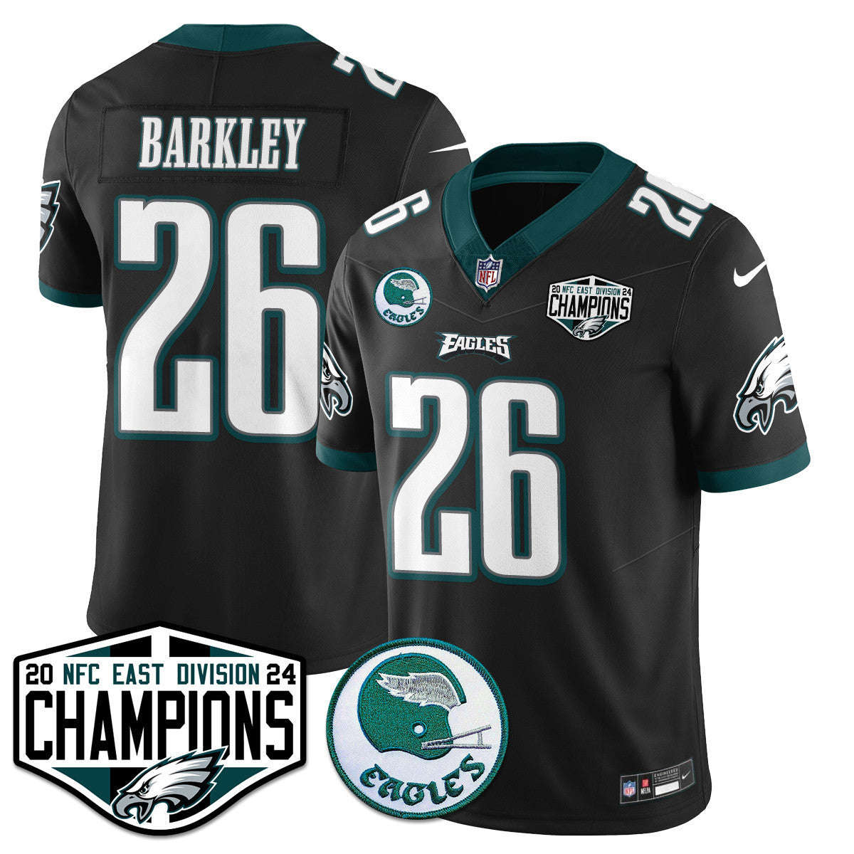 Men's Philadelphia Eagles 2024 NFC East Division Champions Jersey - All Stitched