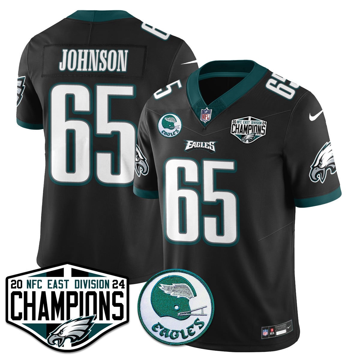 Men's Philadelphia Eagles 2024 NFC East Division Champions Jersey - All Stitched