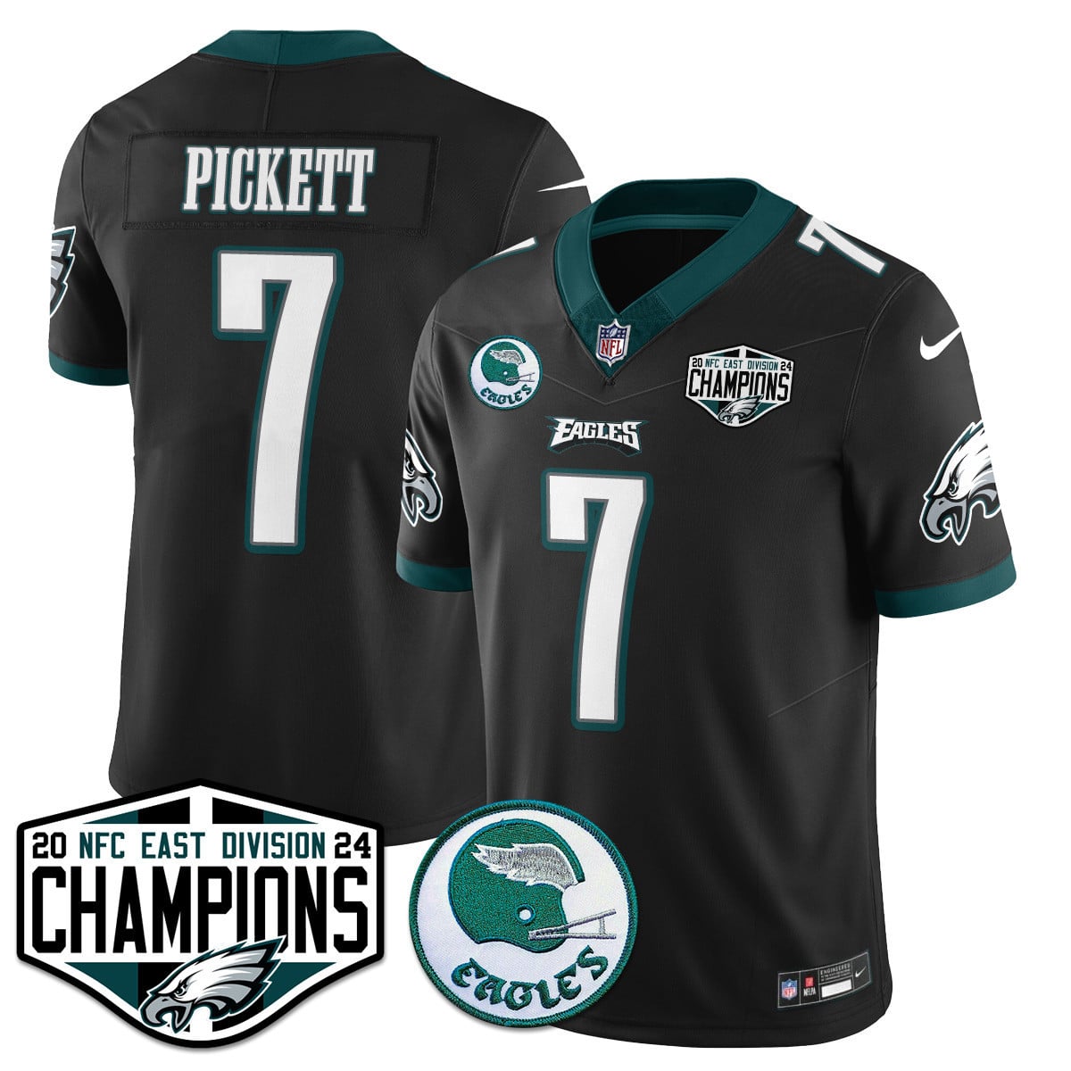 Men's Philadelphia Eagles 2024 NFC East Division Champions Jersey - All Stitched