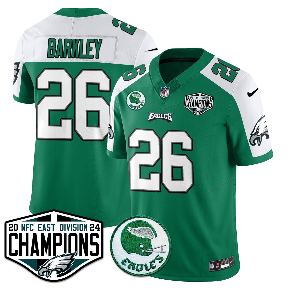 Men's Philadelphia Eagles 2024 NFC East Division Champions Jersey - All Stitched