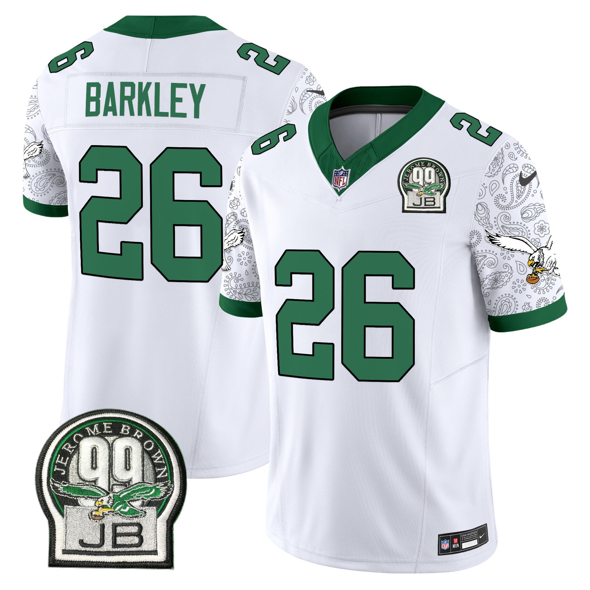 Men's Eagles Kelly Green Vapor Limited Jersey V4 - All Stitched