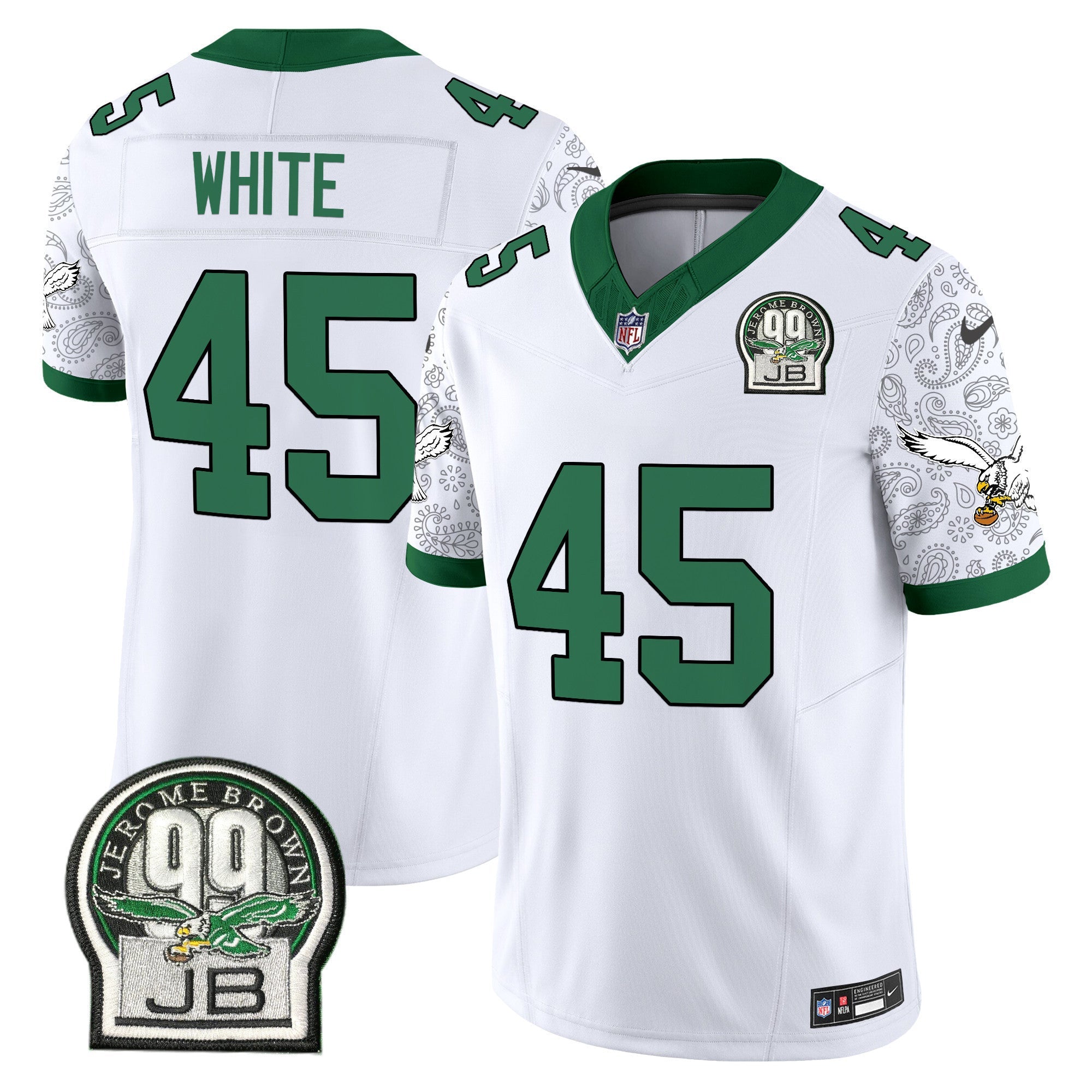 Men's Eagles Kelly Green Vapor Limited Jersey V4 - All Stitched