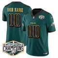 Custom Gender/Name Eagles 2024 NFC East Division Champions Gold Trim Vapor Limited Jersey - All Stitched